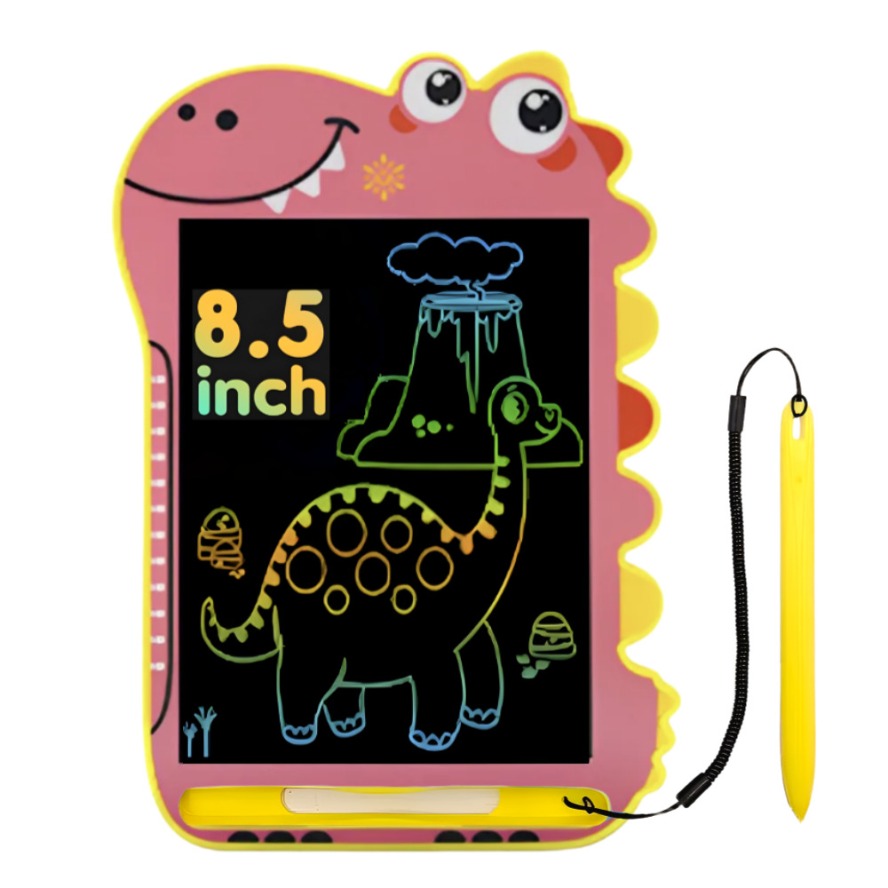 어나더토이 공룡 LCD 컬러 유아 드로잉 패드 8.5인치 (22cm) 전자칠판 끈드로잉패드 낙서장 펜 분실방지 줄 포함, 핑크, 1개 11,900원