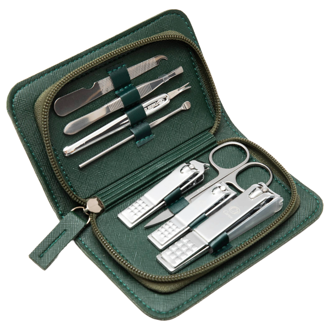 Caren 쓰리세븐 기술제휴 손톱깎이세트 8종 네일케어, 1개, 딥그린 9,900원