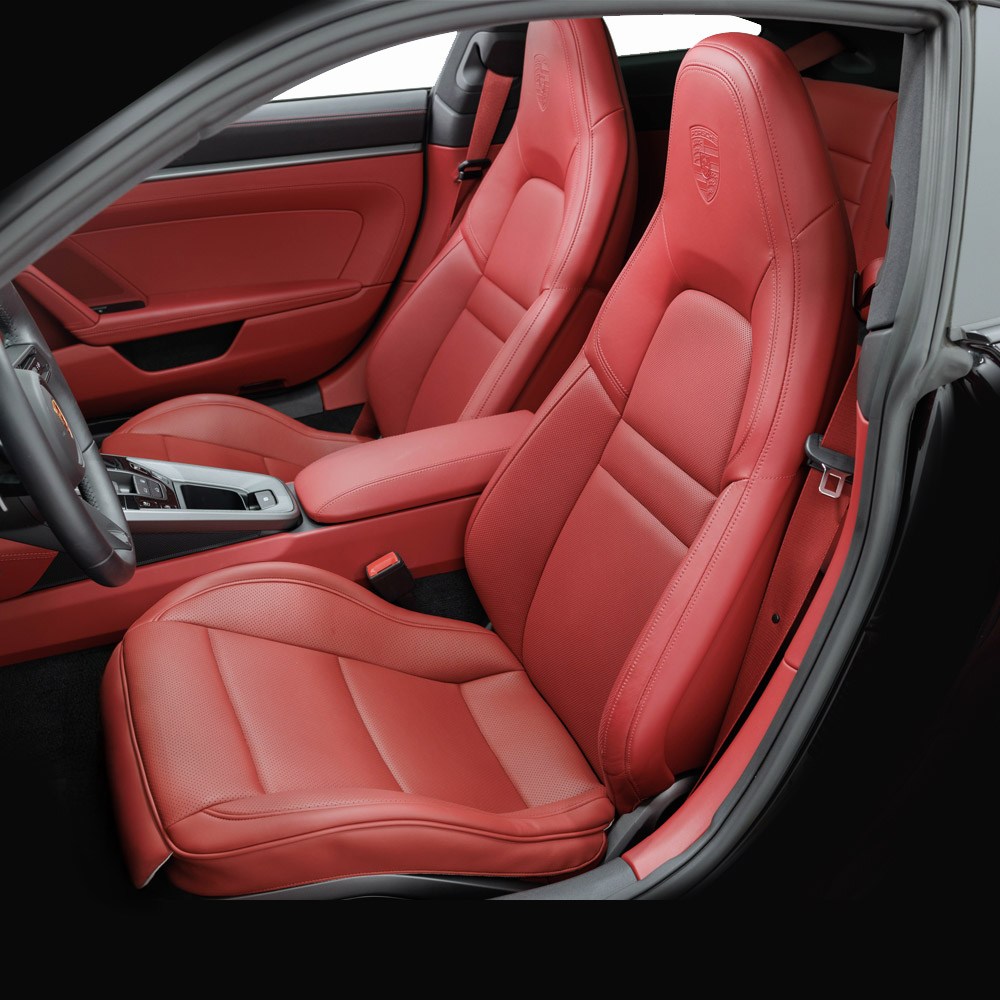 아임반 비-슬림 방석 포르쉐 911(992) 전용 자동차 방석 2개 세트, 레드(운전석/동승석 2개), 1개 188,800원