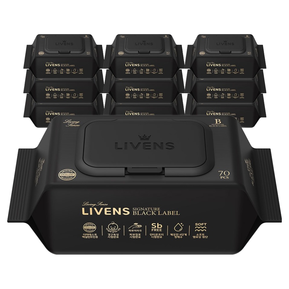 리벤스 시그니처 블랙라벨 아기 물티슈 엠보싱 캡형 10,890원