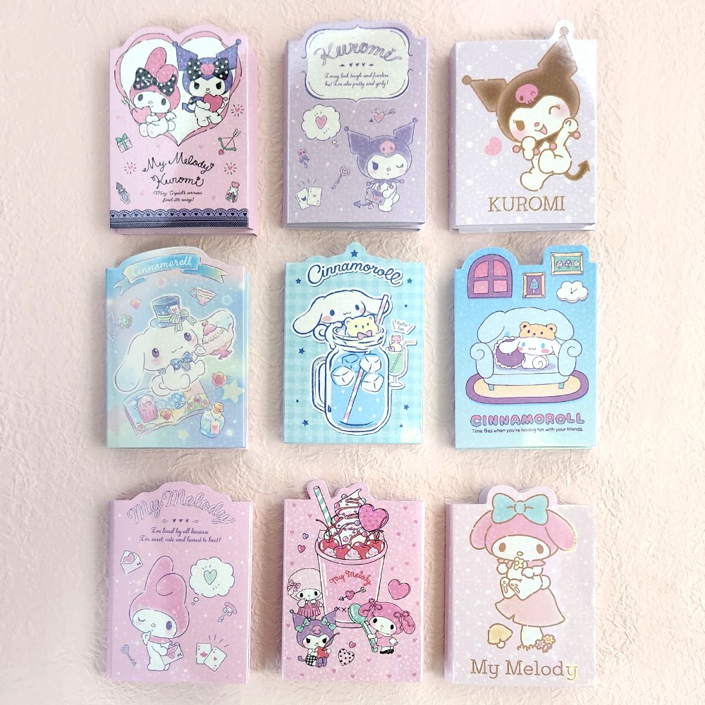 산리오 캐릭터즈 접착 메모잇 세트 9P-총720매 (마이멜로디 x3, 쿠로미 x3, 시나모롤 x3) 중복없음 24,480원