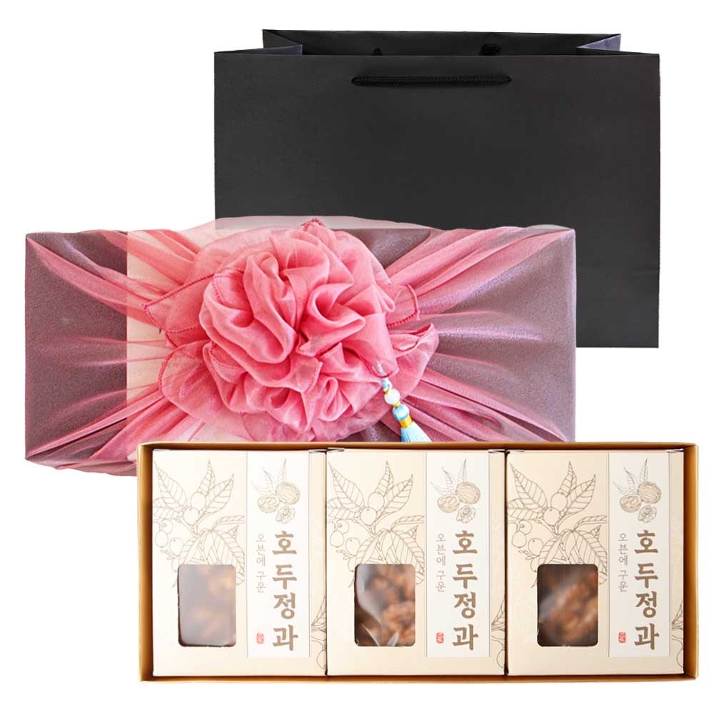자화만사성 호두정과 보자기 선물세트, 1세트, 300g, 현재가 35,500원