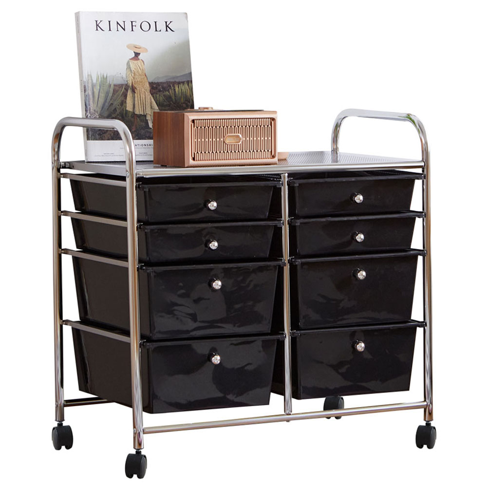 베스트리빙 840 슬림 더블 미드센츄리 이동식 서랍 8칸 트롤리 92,620원