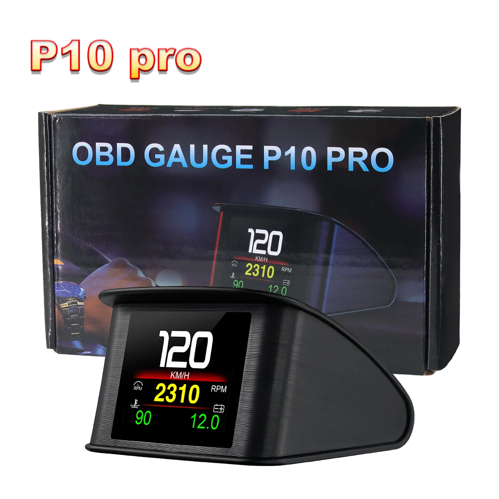 디지털 자동차 속도계 OBD 헤드업 디스플레이 P10 P10-Pro 스마트 게이지 타코미터 오도미터 수온계 액세서 51,600원