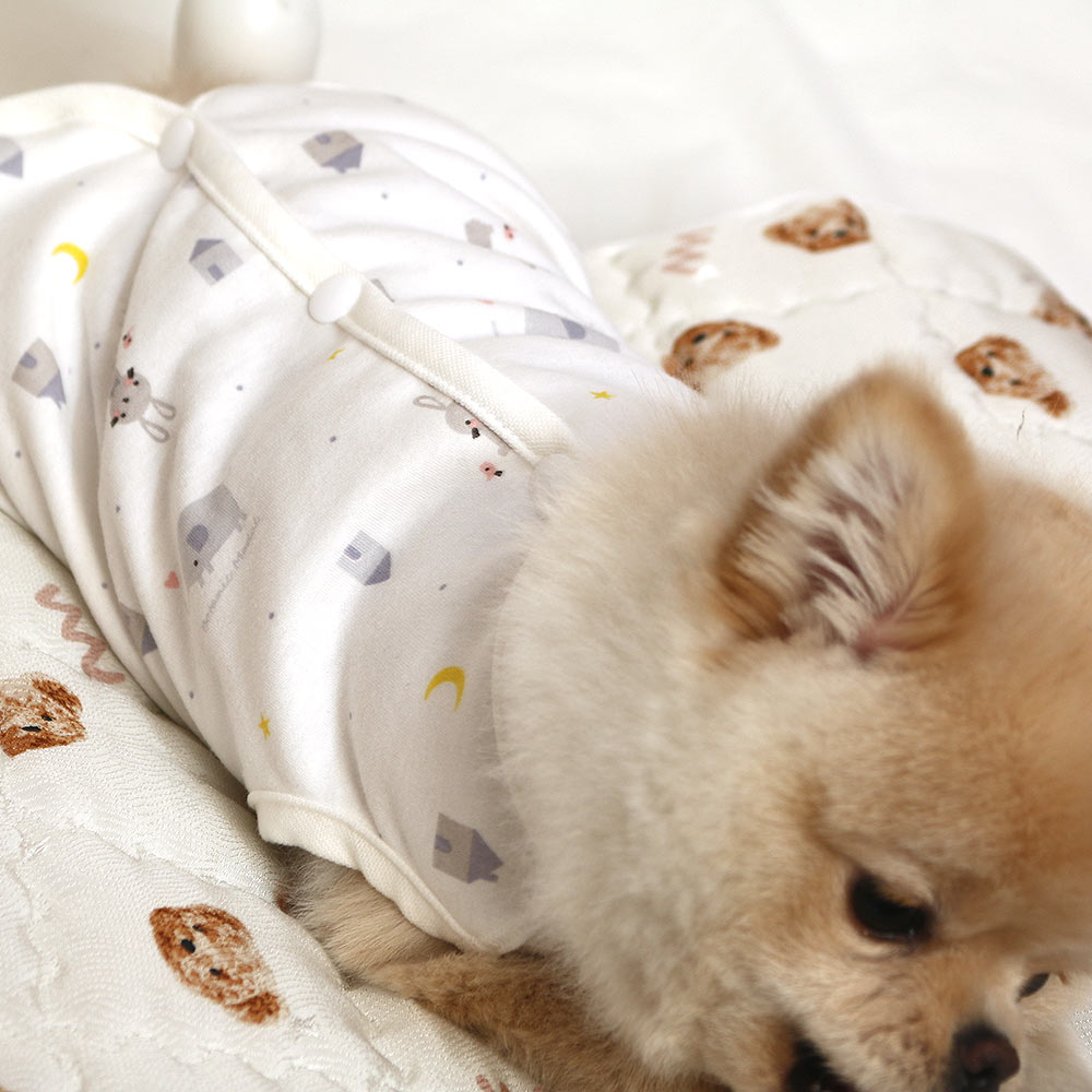 해피앤퍼피 강아지옷 오가닉 실내복 조끼 잠옷 내복 노령견옷 커플룩 애견옷 봄 여름 가을 겨울  XS-3XL 25,900원