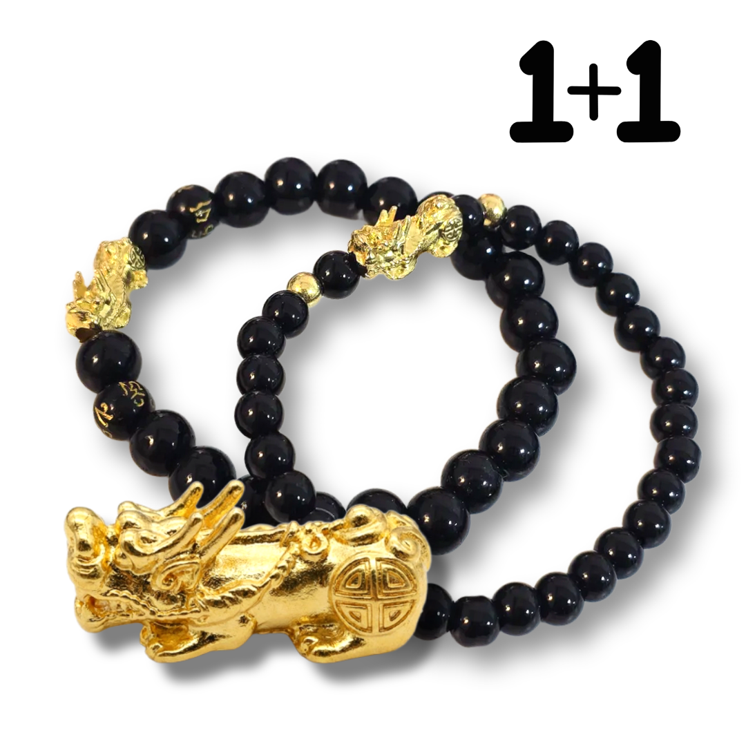 비휴 팔찌 1+1 커플 세트 행운을 부르는 재물운 액막이 삼재 풀이 원석 염주 팔찌 8,900원