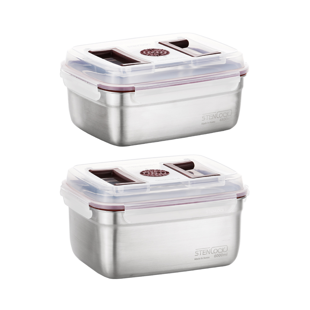 스텐락 큐브핸디 밀폐용기 1호 4.8L + 큐브핸디 2호 6.0L 세트 53,180원