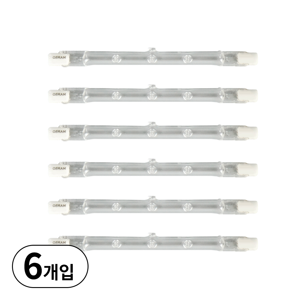 [묶음] 오스람 막대할로겐램프 할로라인 HALOLINE 64696 R7s 118mm 150W, 6개 23,810원
