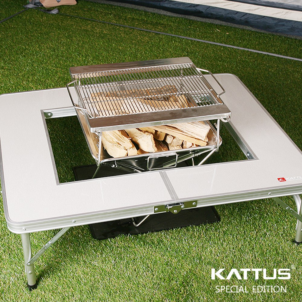 KATTUS 캠핑테이블 화로테이블 사이즈 98x80cm 68,000원