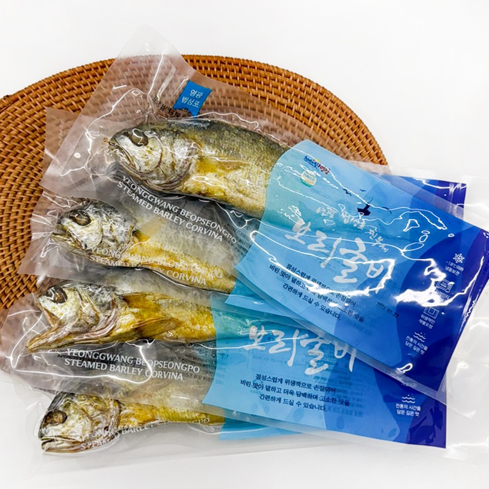 [3분조리] 명월가 영광법성포 찐보리굴비 32cm내외 프리미엄 찐 부세 보리굴비 반건조 제수용 생선 설 추석 명절 선물세트 47,500원