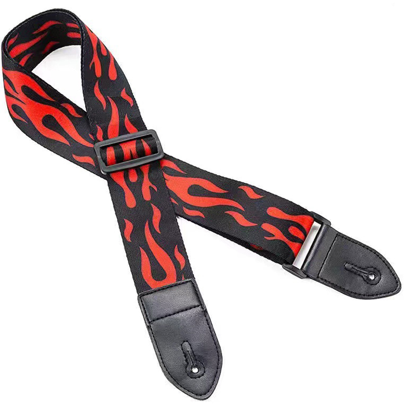 메이크마인 기타 어깨 멜빵끈 스트랩 화염, 1개 6,500원