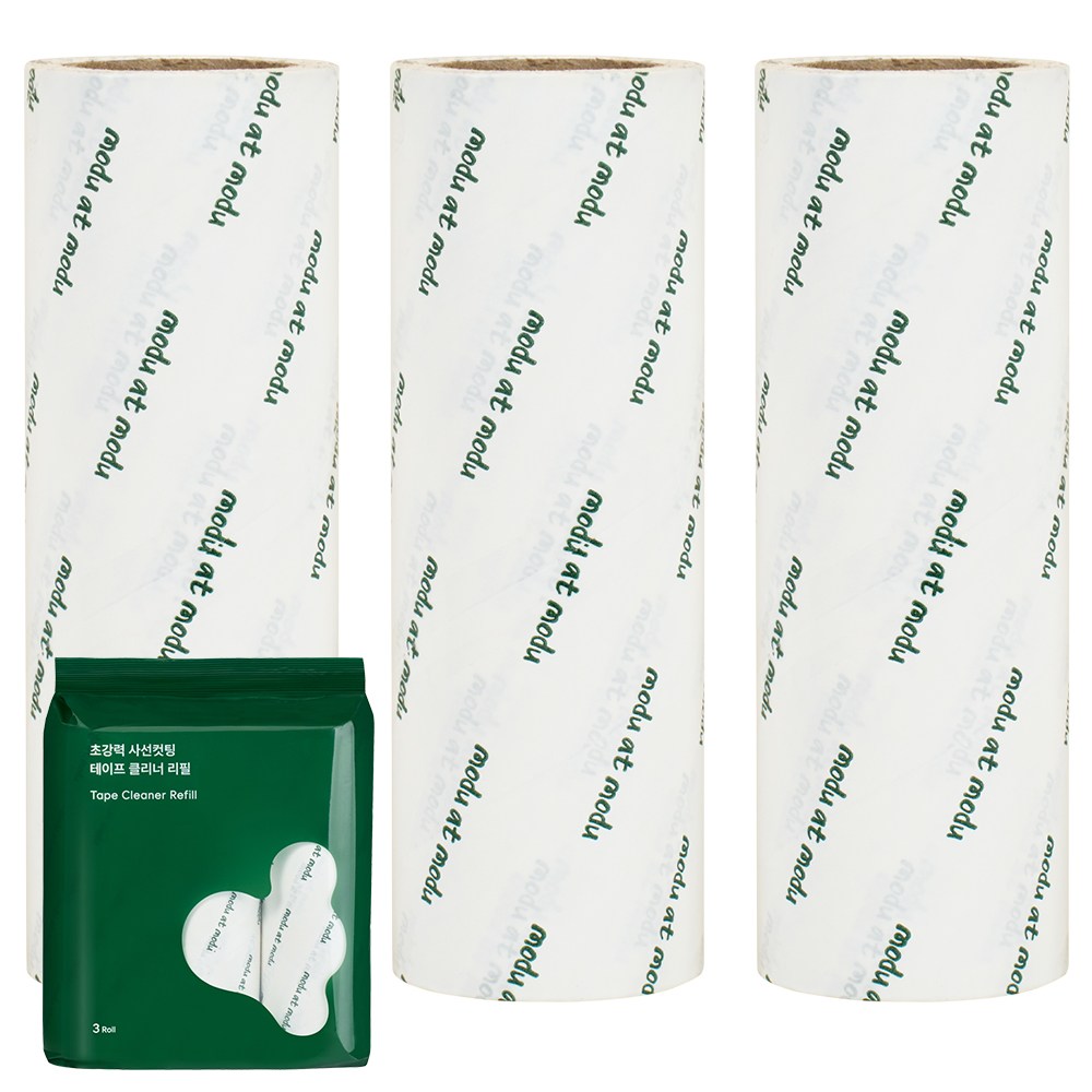 어슬릭 초강력 사선컷팅 테이프 클리너 돌돌이 리필 3개입, 1세트 4,330원