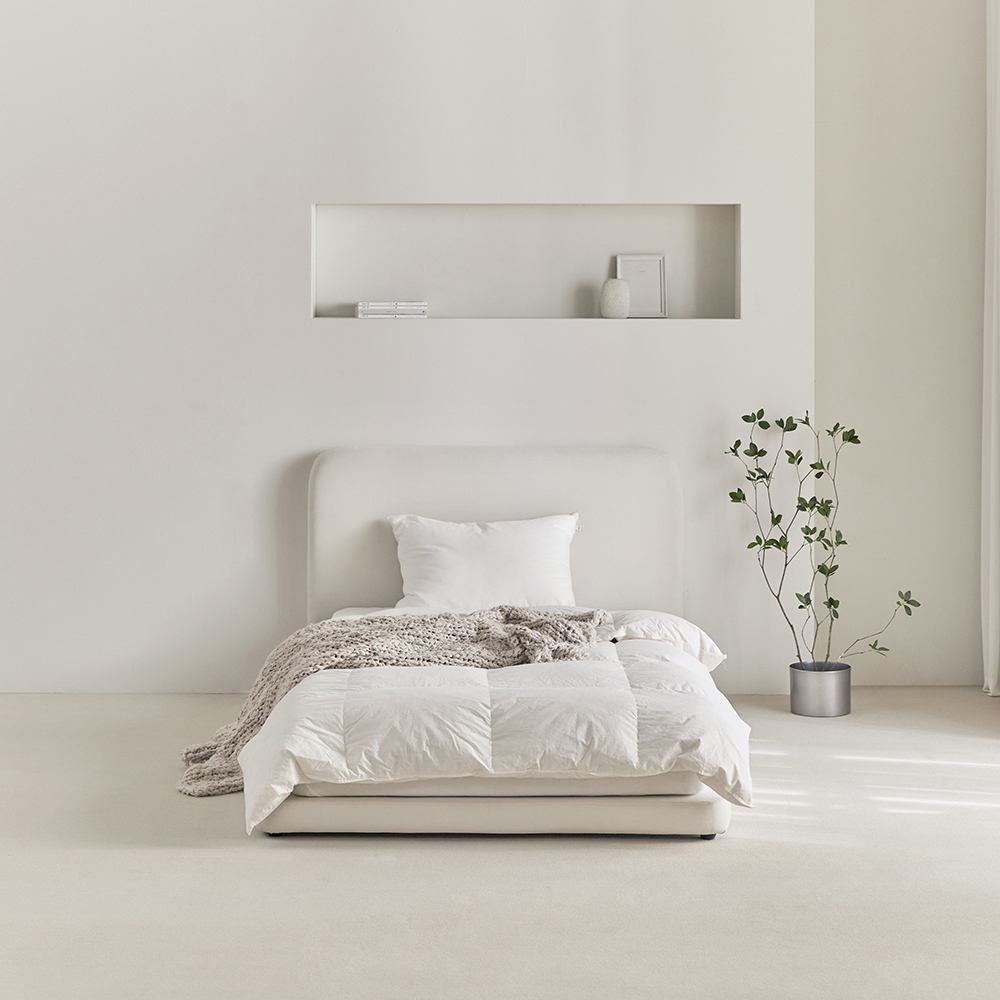 퍼니코 빈 슬림형 아쿠아텍스 패브릭 침대 프레임 단품 방문설치, 소프트 아이보리 184,260원