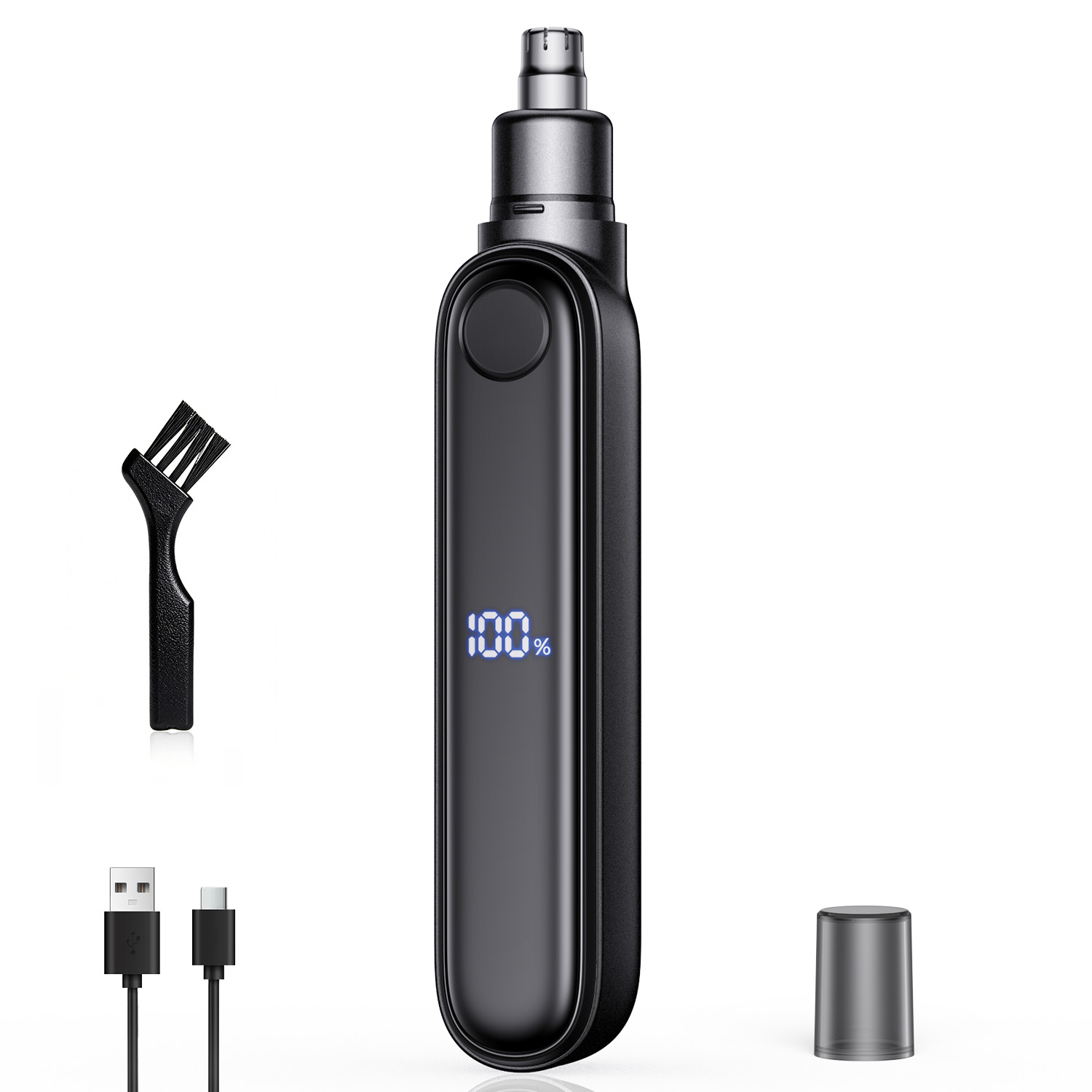 AMSKY 남성 코털제거기 콧털 제거기 C타입 충전식 눈썹 정리기 배터리 잔량 디스플레이 13,700원