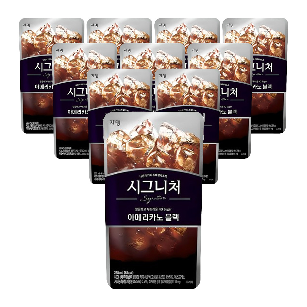 시그니처 아메리카노 블랙 탕비실 업소용 팩 커피 230ml 10입, 1세트, 230ml 16,800원
