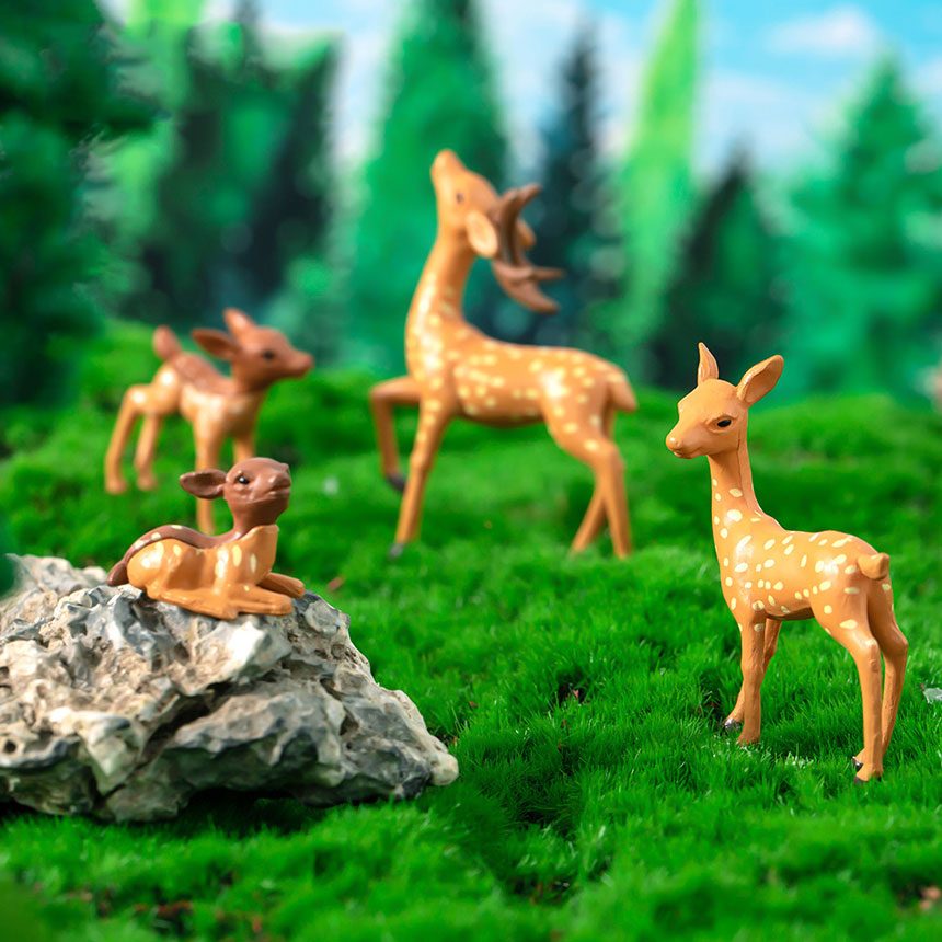 테라리움 만들기 재료 사슴 미니어처 동물피규어, 단일 1,200원