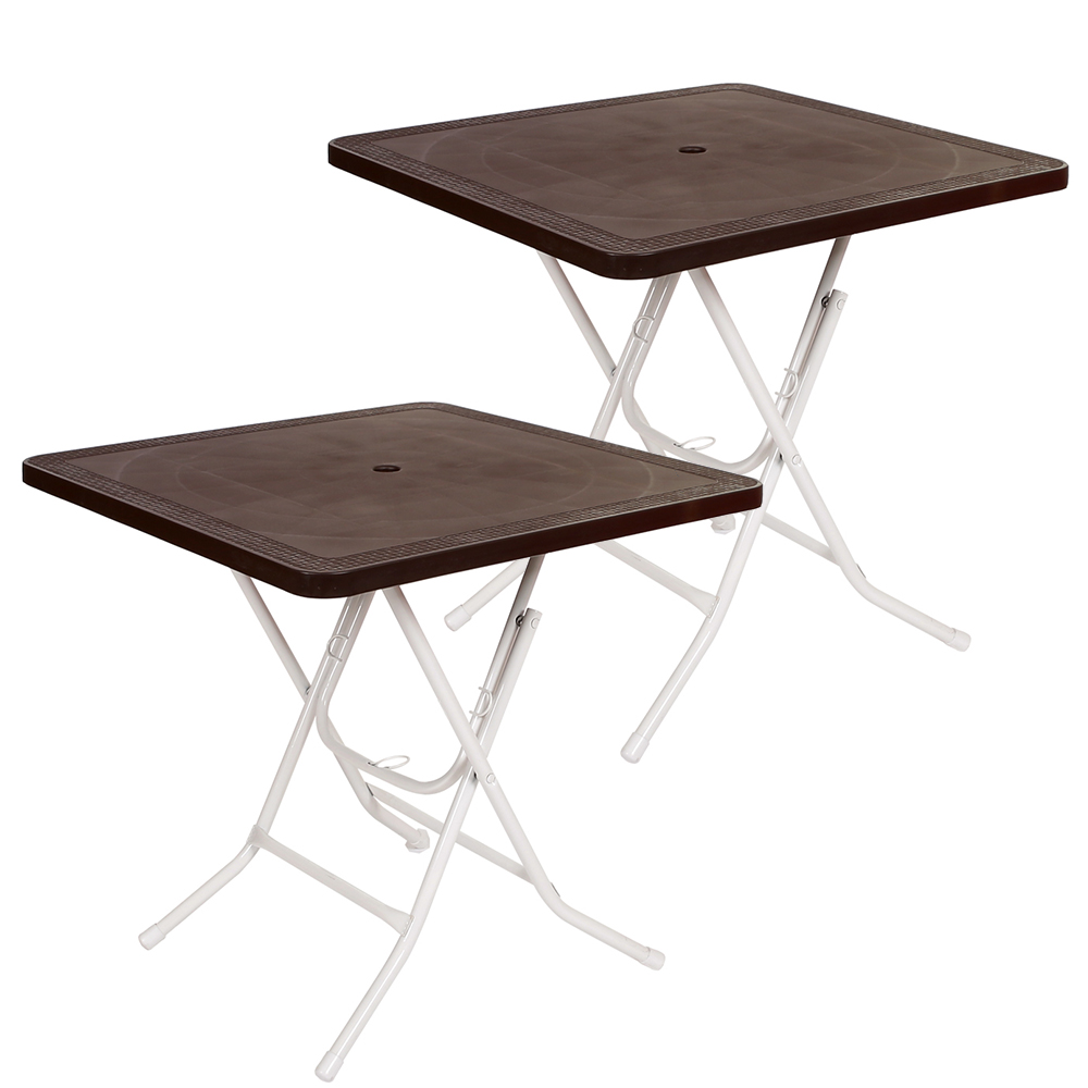 지오리빙 접이식 플라스틱 사각 테이블, 브라운 55,650원