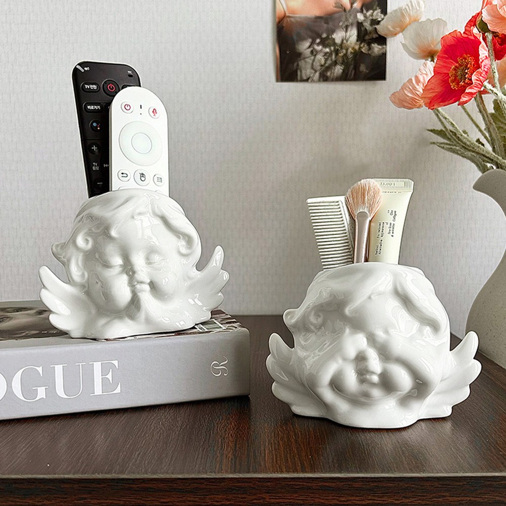 피카우스 천사 브러쉬꽂이 화장대 화장품 정리함 리모컨거치대 연필꽂이 13,110원