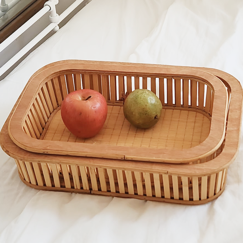 도르리 라탄 트레이 사각 쟁반 우드 홈카페 인테리어 감성소품, 1개, 우드 29,900원