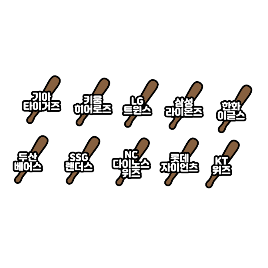 야구응원머리핀 야구방망이 야구베트 토퍼삔 야구응원용품 구단별굿즈 제작 2p 세트 17,800원