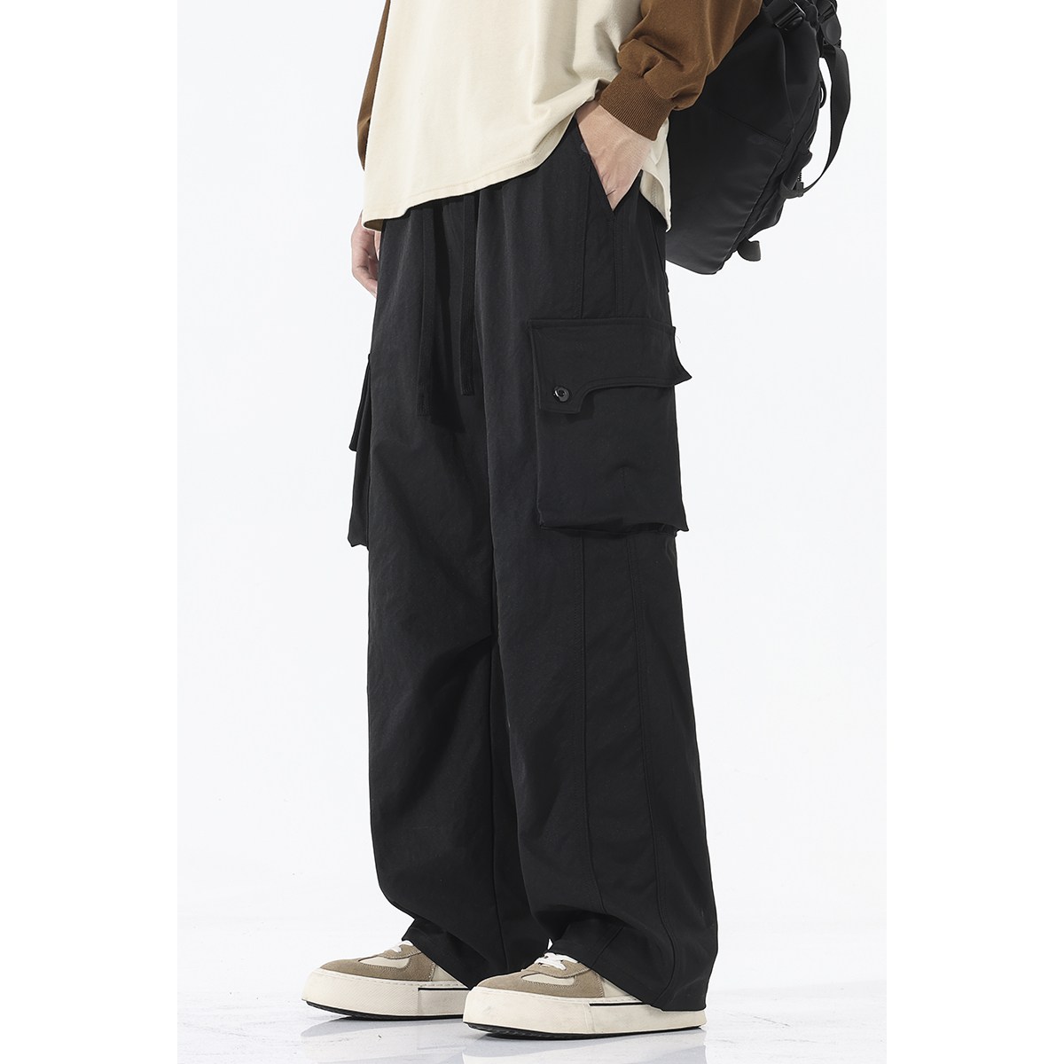 BDICOOL 남성 캐주얼 카고 팬츠 남자 허리 밴딩 카고 바지 T8015 31,900원