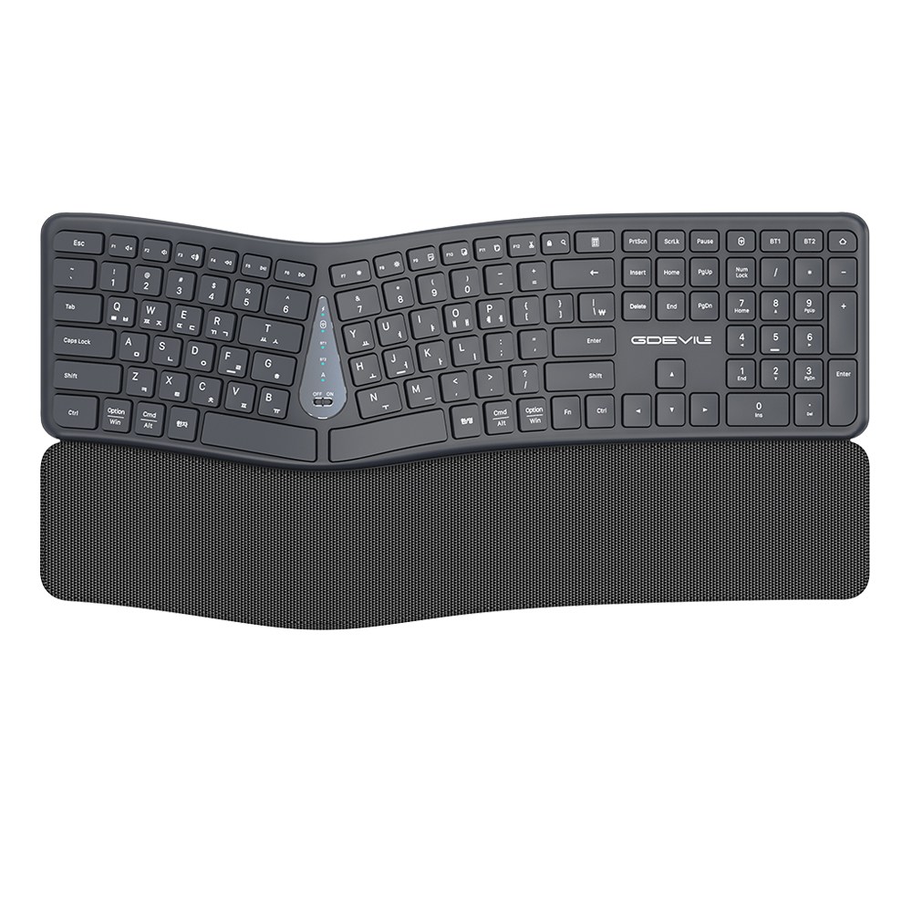 지데빌 V1 인체공학 어고노믹 분할 저소음 무선 키보드 69,000원