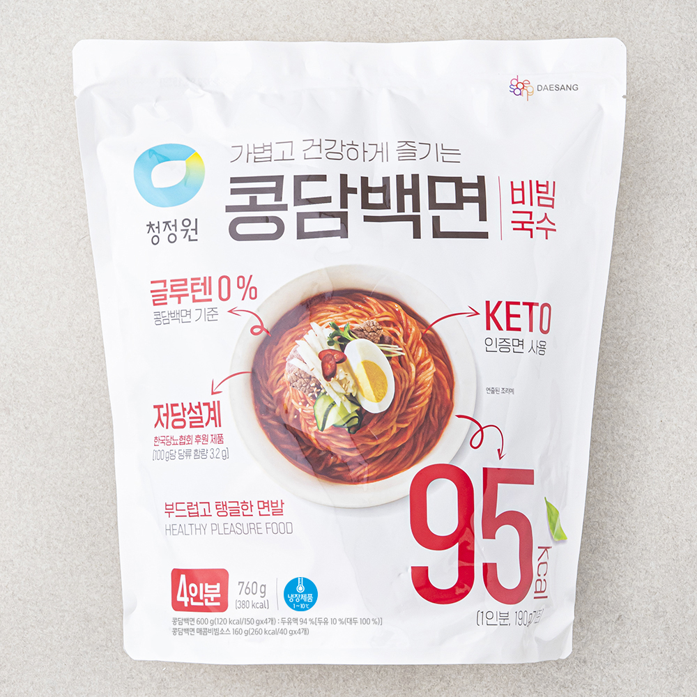 [로켓프레시] 청정원 콩담백면 비빔국수 4인분 11,960원