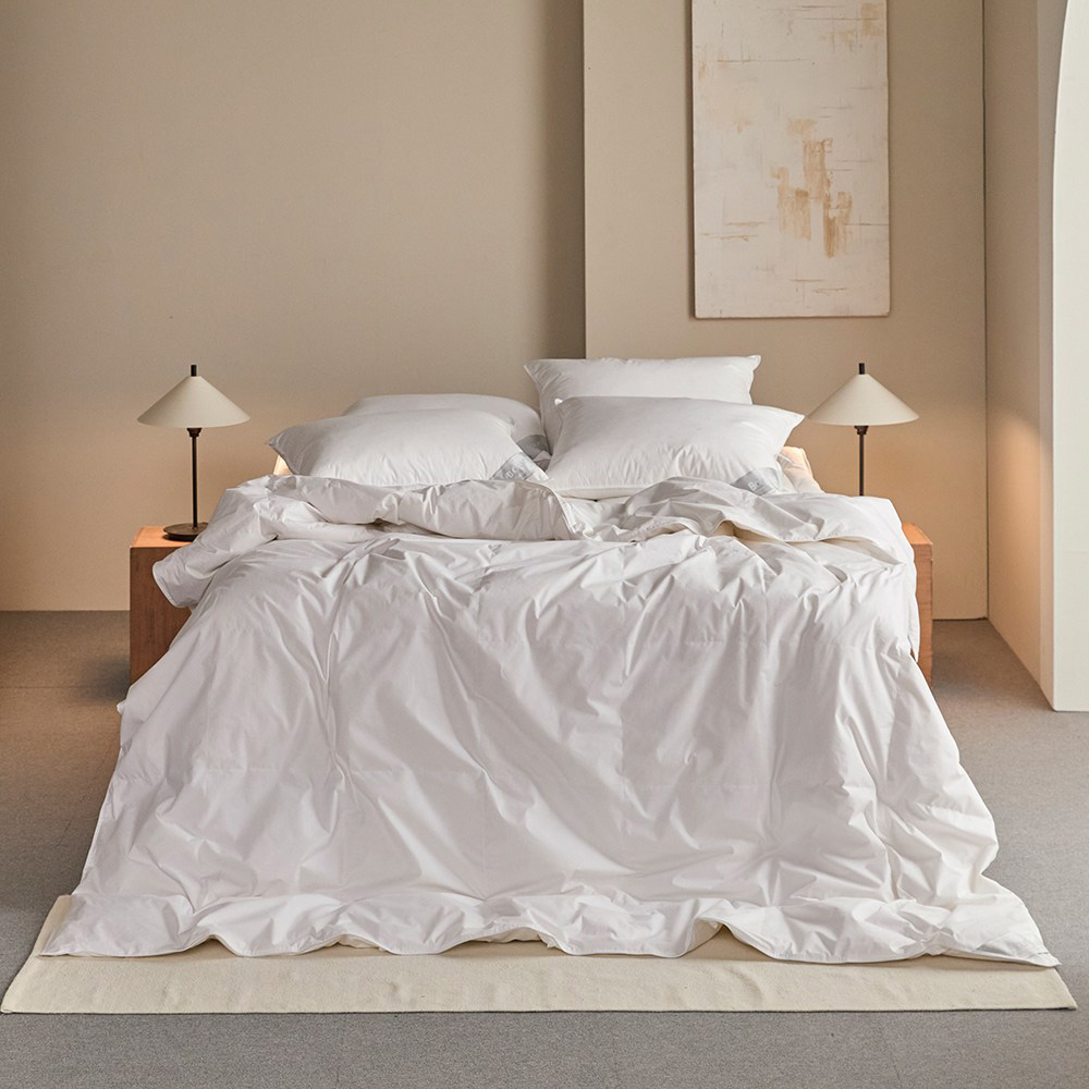 바운티풀 호텔 침구 디럭스 사계절 구스 다운 이불 350g, 화이트 180,000원