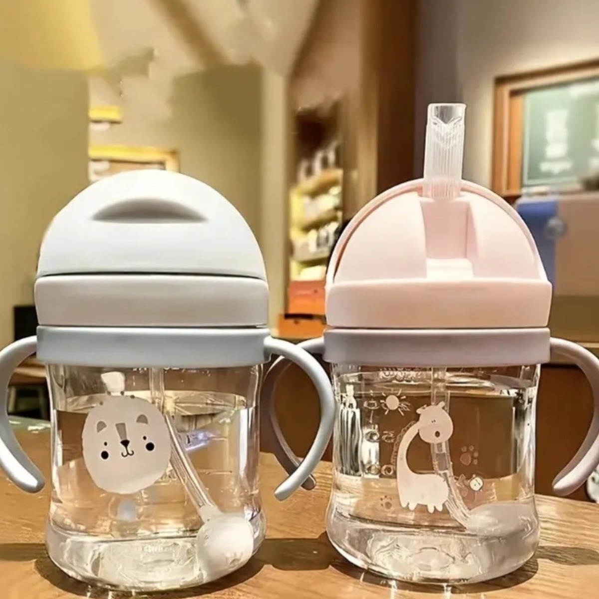 코지베베 물이 새지 않는 첫걸음 캐릭터 빨대컵 역류방지 물병 250ml, 핑크, 1개, 250ml 12,900원