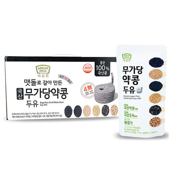 아름뜰 무가당 약콩 두유, 180ml, 45개 33,300원