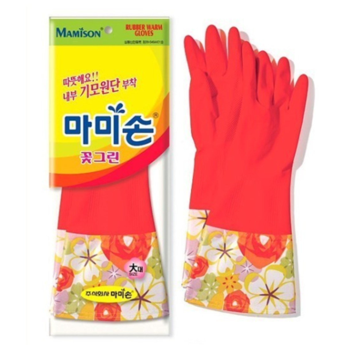 마미손 마미손 꽃그린 기모 고무장갑 10개, 10개 19,200원