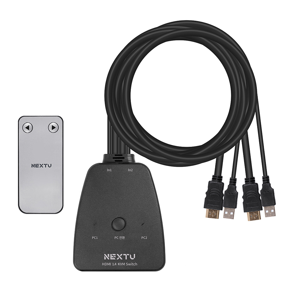 넥스트유 2대1 4K 케이블 일체형 KVM스위치, 현재가 36,050원