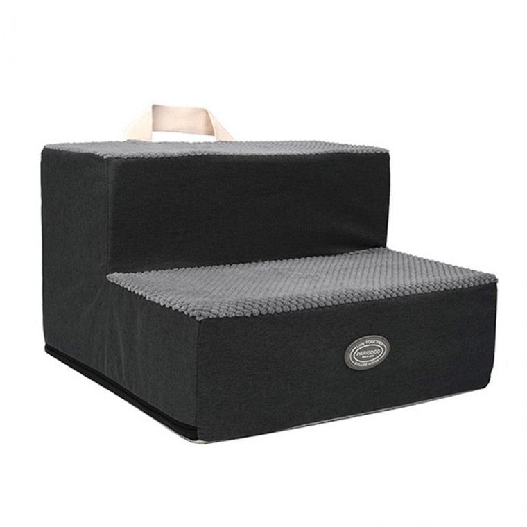 볼륨 심플 스텝 [가격준수]패리스독 다크그레이 높이 강아지계단 26cm 2단, 단일상품 134,500원