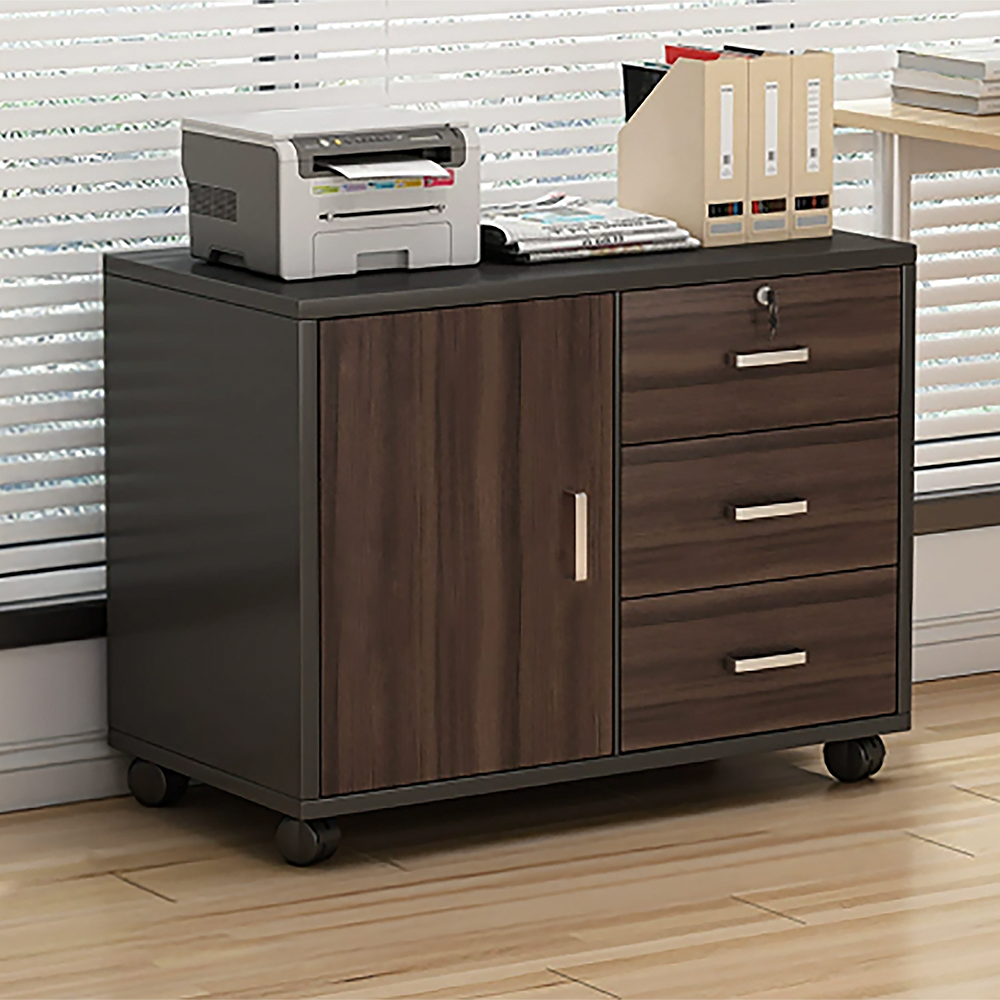 오아루 캐비넷 서랍장 수납장, 블랙월넛 44,000원