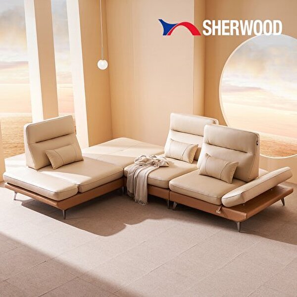 쉐우드가구 드벨리 6인용 코너형 이태리 천연통가죽 기능성 스윙 소파 2,999,000원