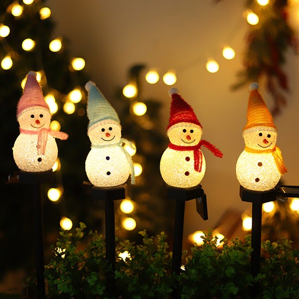 스마일 눈사람 태양광 야외 정원등 조명 매립형 미니 겨울 축제 불빛 4P_1세트 19,900원