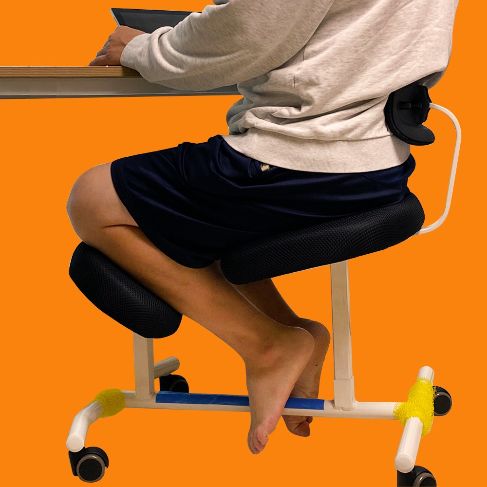 허리 디스크 자세교정의자 좌골신경통 올곧은 무릎의자, 메쉬_블루 249,000원