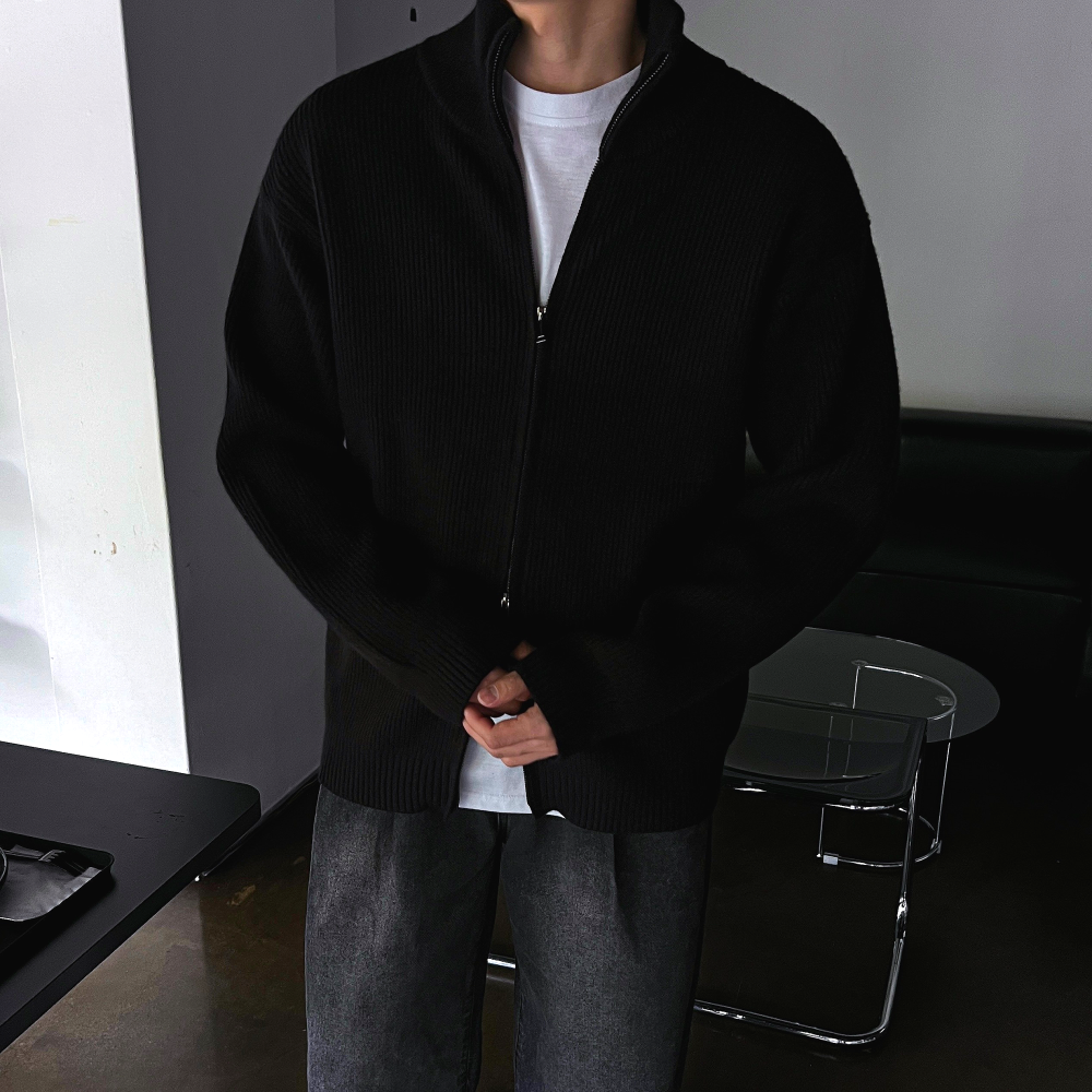 남자 풀집업 니트 카라 가디건 (6378-1) 60,630원