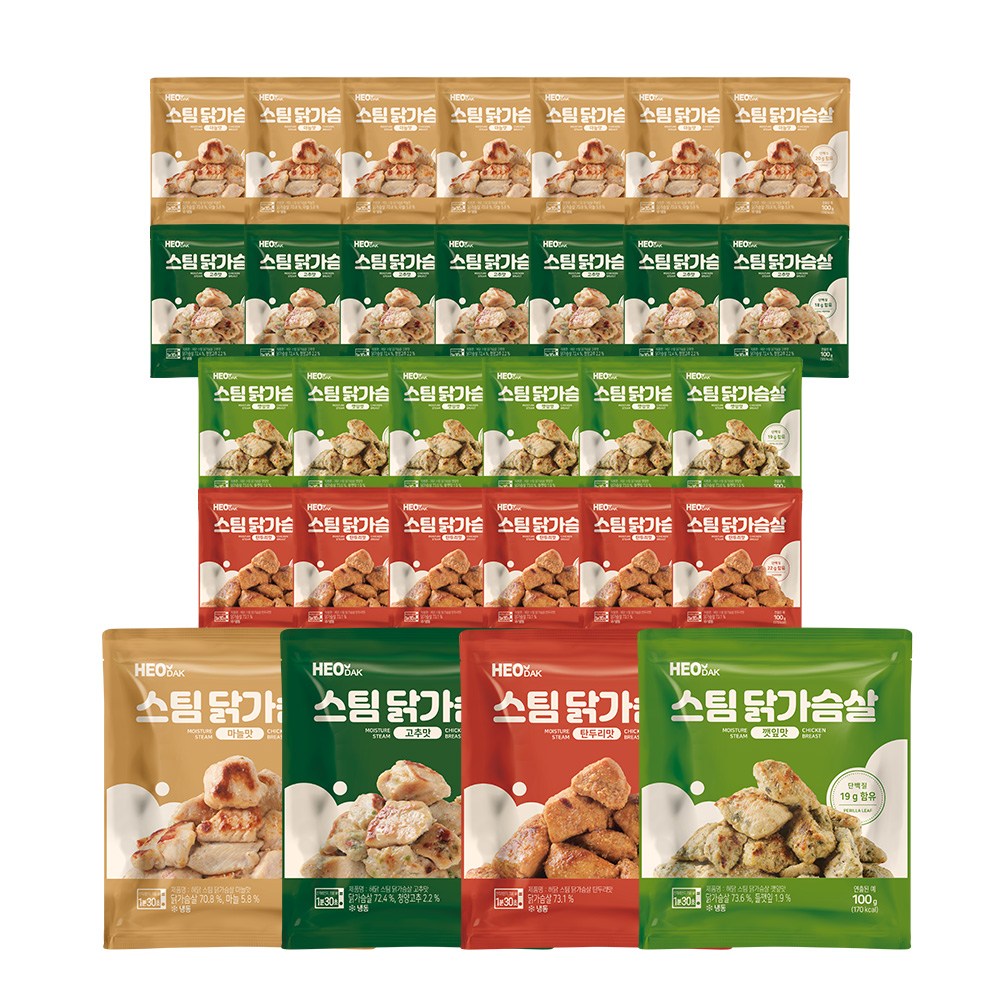 허닭 스팀 닭가슴살 4종 혼합 58,330원