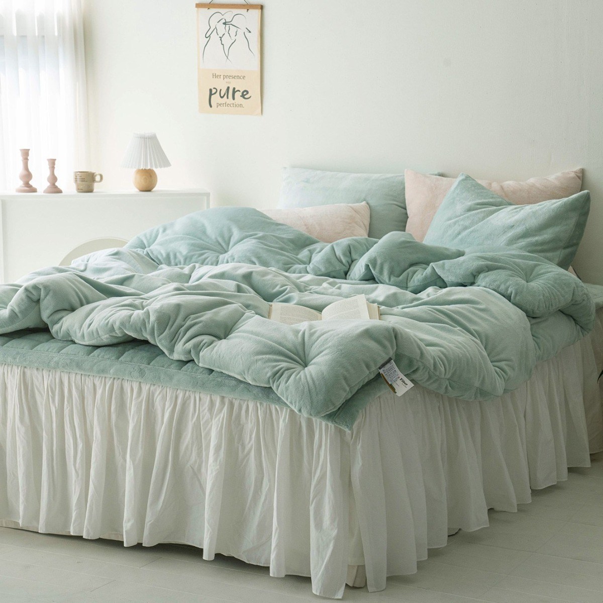 후끈부들 밍크촉감 프리미엄 5mm 장모 극세사 차렵이불세트 S/Q/K/CK 6컬러 177,900원