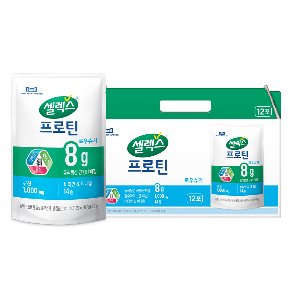 셀렉스 파우치 프로틴 음료 로우슈거 12p 13,900원