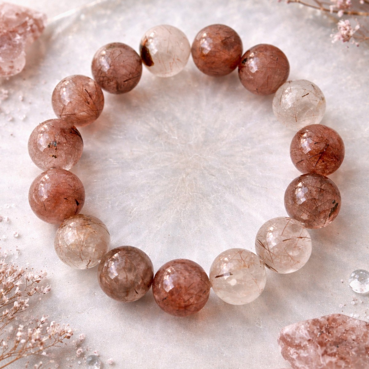 천연원석 레드 침수정 팔찌 38,000원