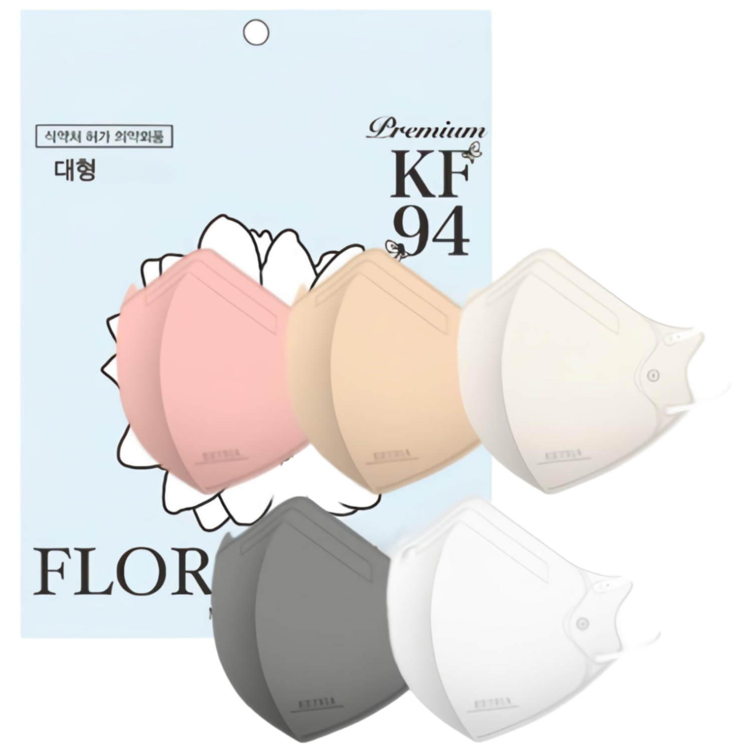 플로라 KF94 국산 새부리형 컬러 마스크 13,690원