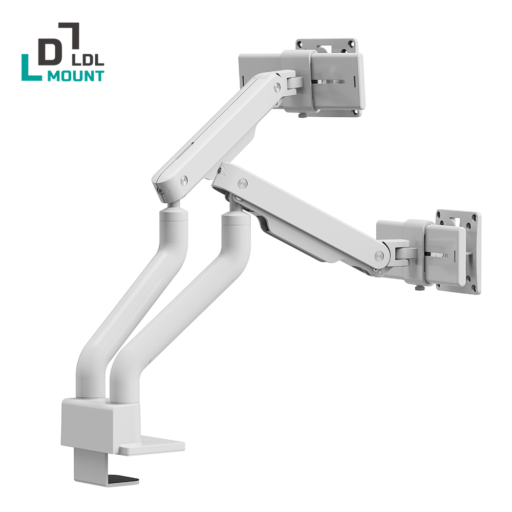 엘디엘마운트 벽면 밀착형 슬라이드 듀얼모니터암 APL-SHW 화이트 35인치지원 135,000원