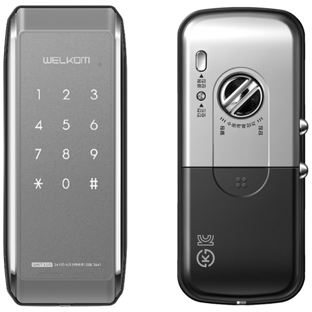 [수도권설치-내일도 가능] 웰콤 WAT110 샷시문용 번호키전용 샤시 패션문 주택현관문 세로타입 실내부 마스터번호 세이프도어 가마찌도어 터닝도어 현관문 디지털도어락 보조키 도어록 92,000원