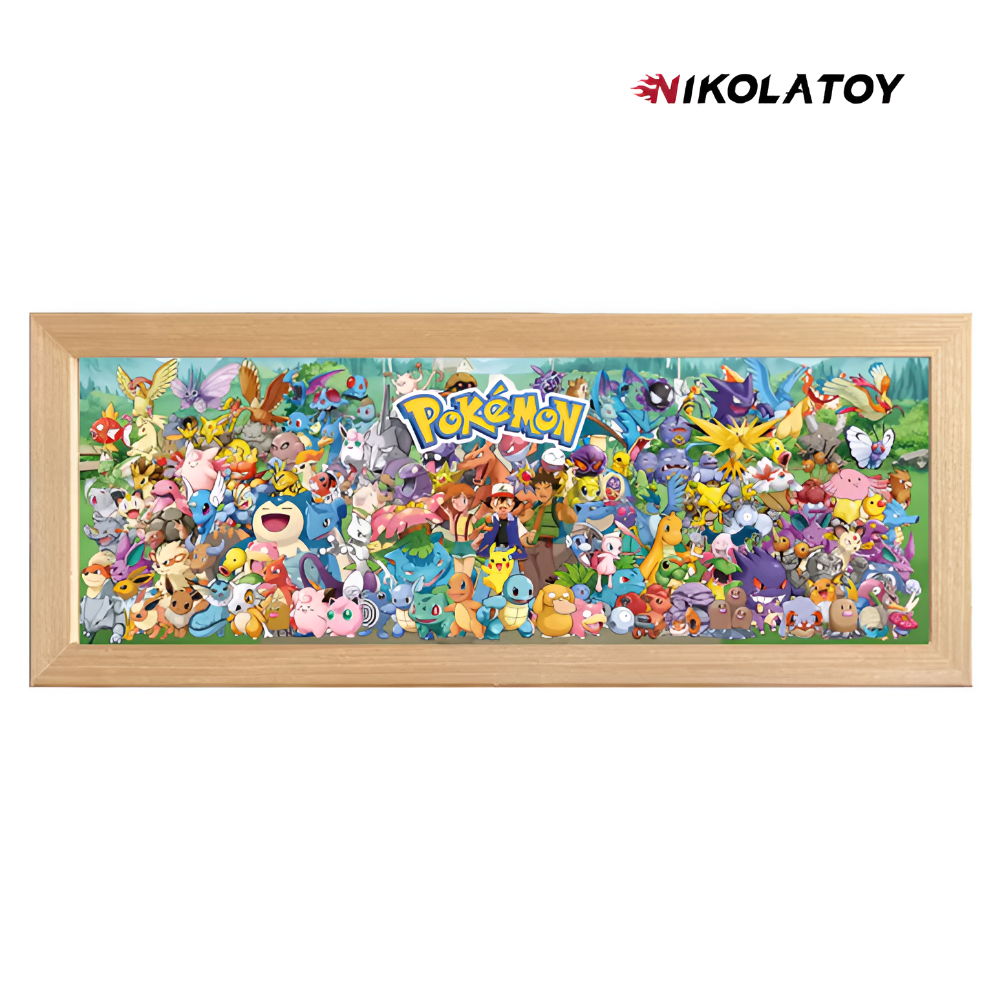 하루템 입체 액자 LED 추억의 애니메이션 프레임 무드등 캐릭터 장식 인테리어 조명, 포켓몬스터 59,900원