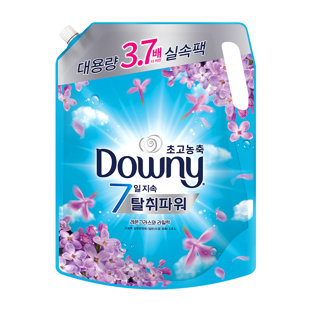 다우니 탈취파워 고농축 섬유유연제 레몬그라스와 라일락 리필, 2.6L, 1개 14,680원