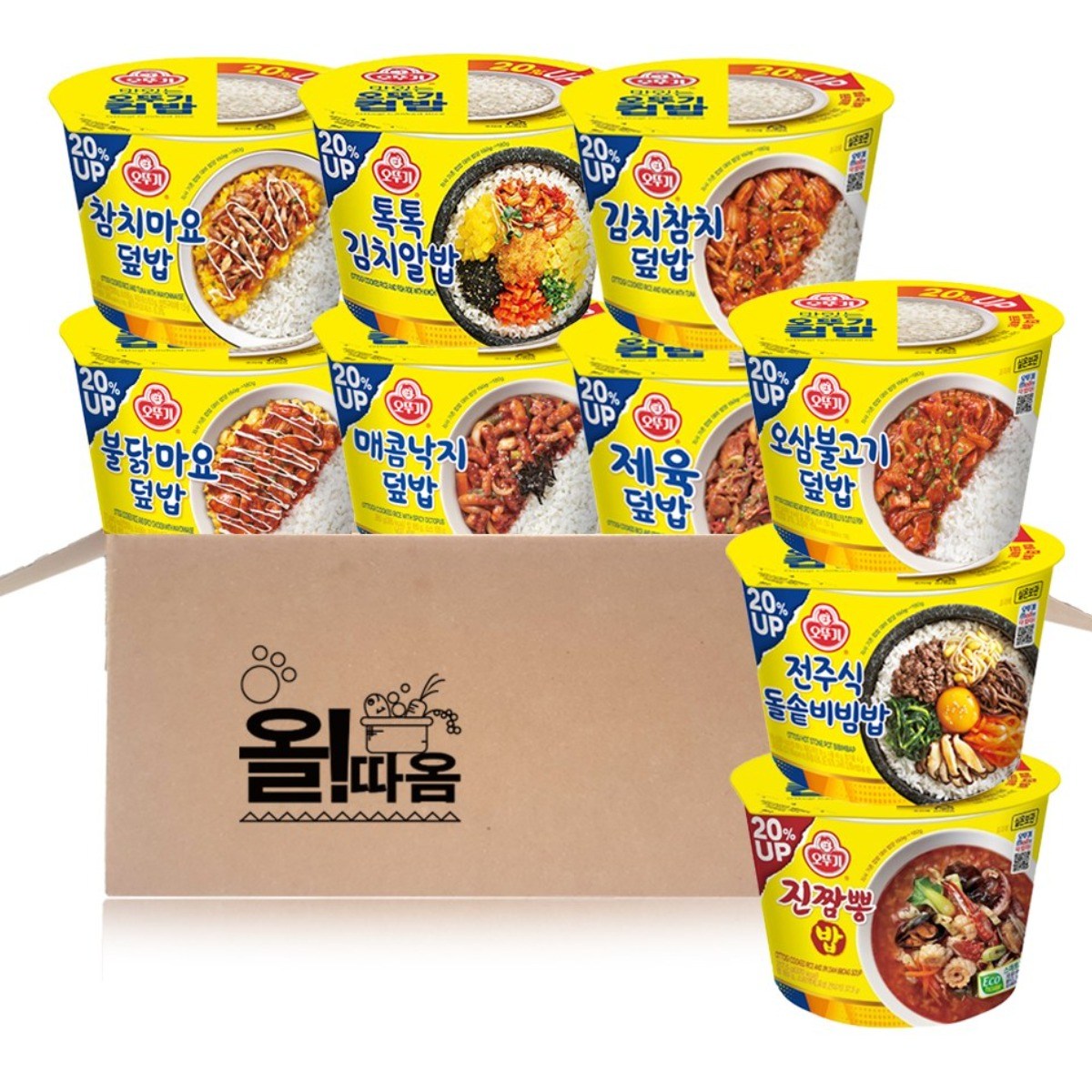 오뚜기 컵밥 9종기획세트 1호(불닭마요+매콤낙지+제육+참치마요+김치알밥+김치참치+오삼불고기+진짬뽕+돌솥), 1개 30,290원