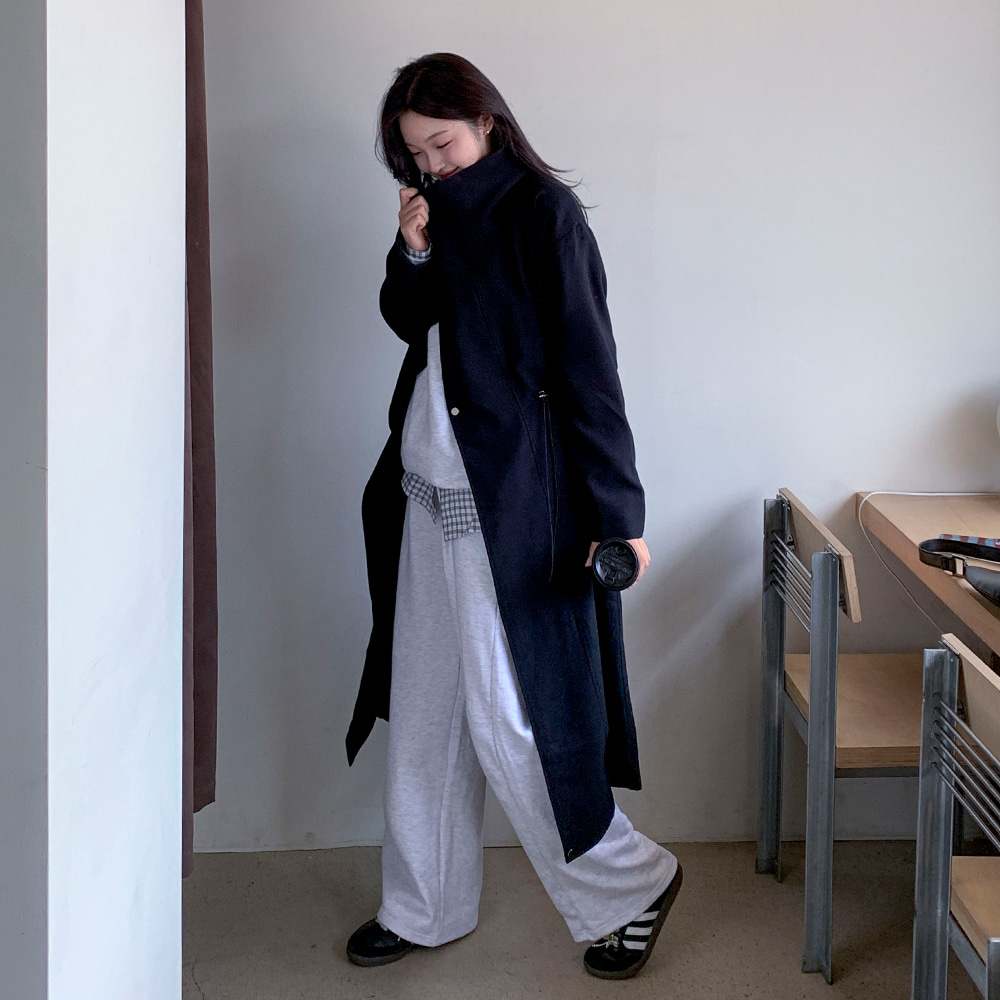 [55-110][분위기템✨] 하이넥 집업 카라 트렌치 코트 여성 빅사이즈 여자 플러스사이즈 어거스트플랜 109,900원