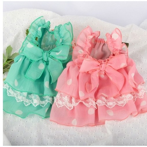 다솜아뜨샵 러블리 강아지 쉬폰 도트 원피스 26,000원